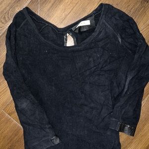 Small Humanoid leather and sweater dress